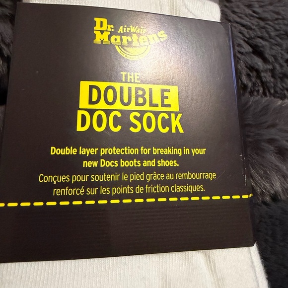 Dr. Martens White Double Doc Sock white socks 9-14 nwt - Picture 2 of 7